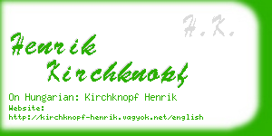 henrik kirchknopf business card